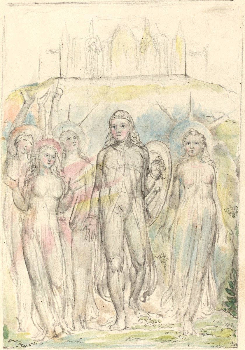 Christen met het Schild van Geloof door William Blake