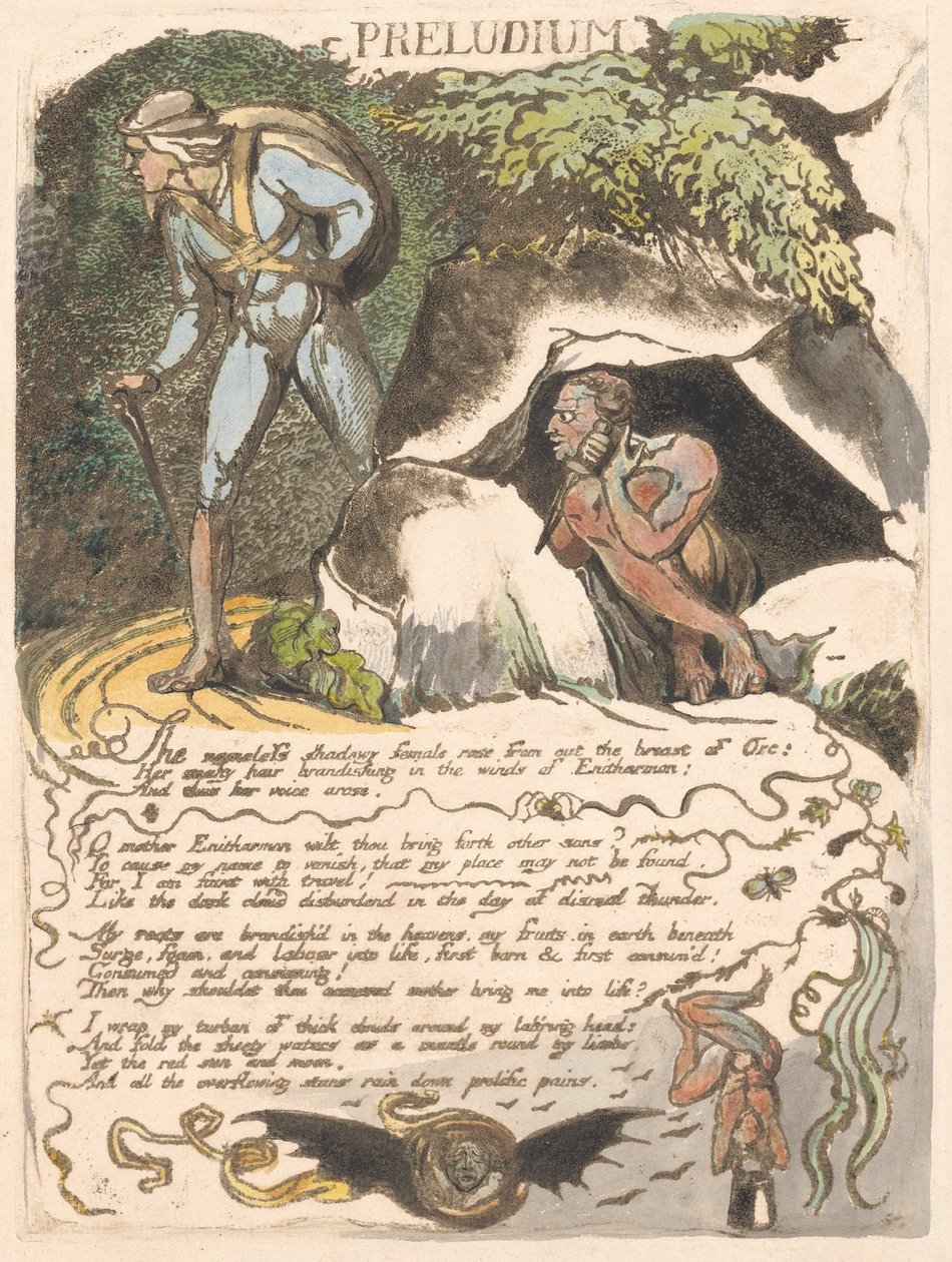 Europa. Een Profetie, Plaat 3, Preludium door William Blake