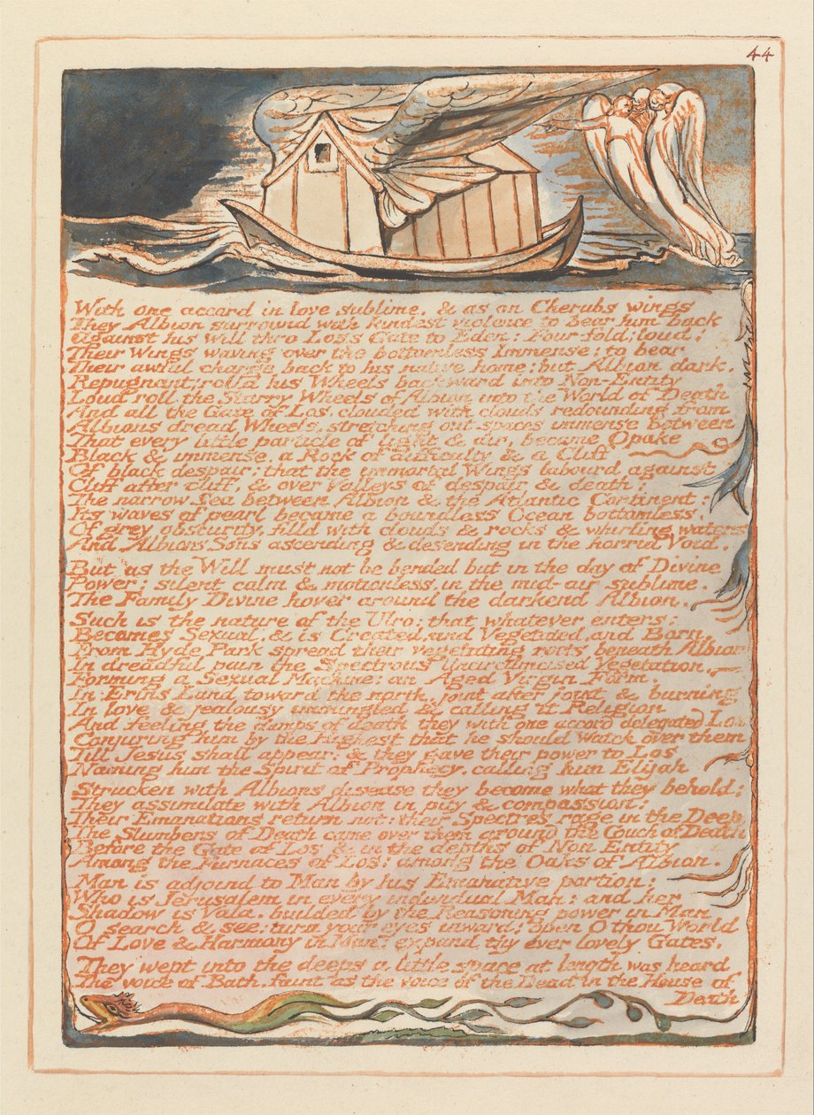 Jeruzalem, Plaat 44 door William Blake