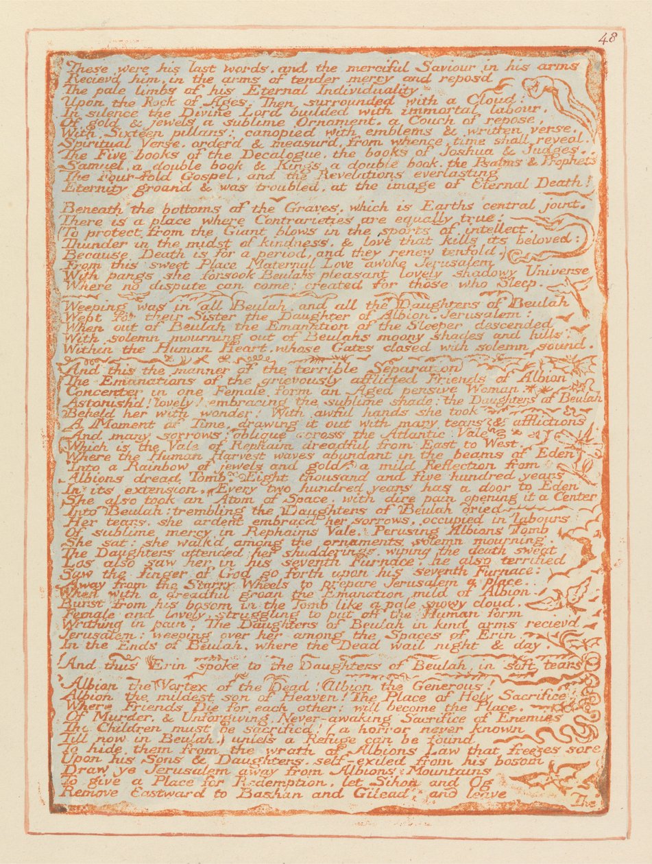 Jeruzalem, Plaat 48 door William Blake