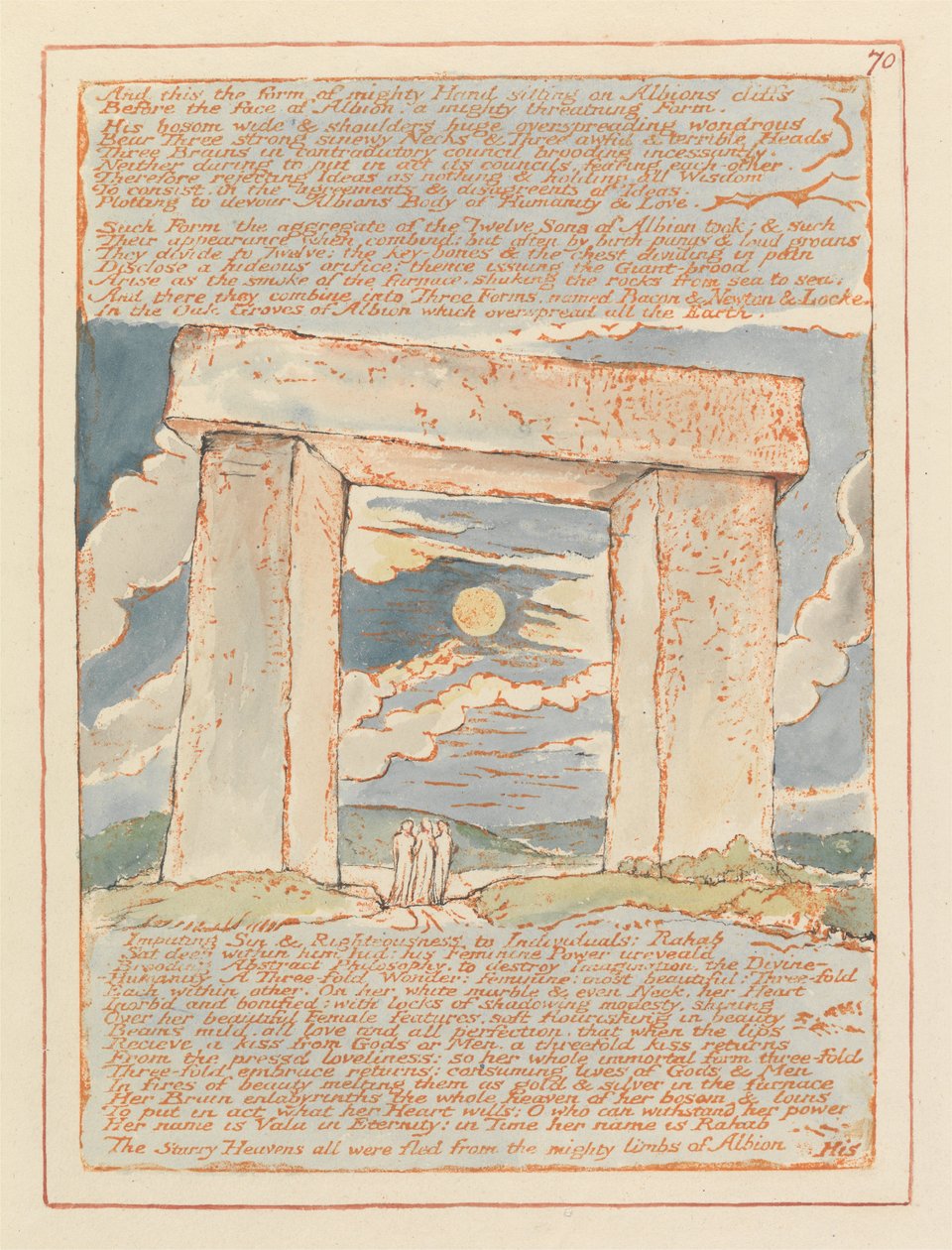 Jeruzalem, Plaat 70 door William Blake