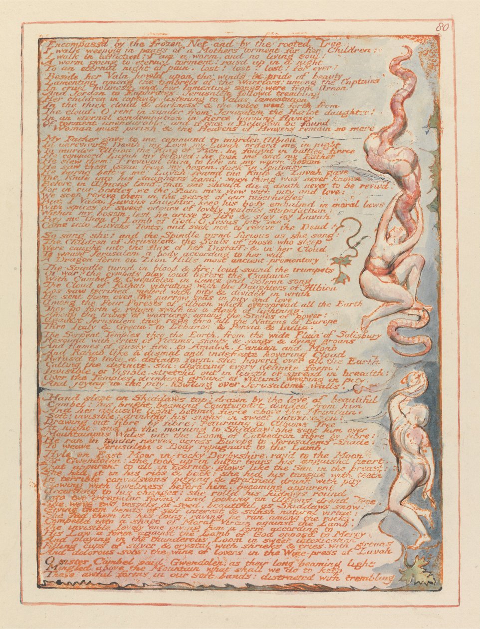 Jeruzalem, Plaat 80 door William Blake