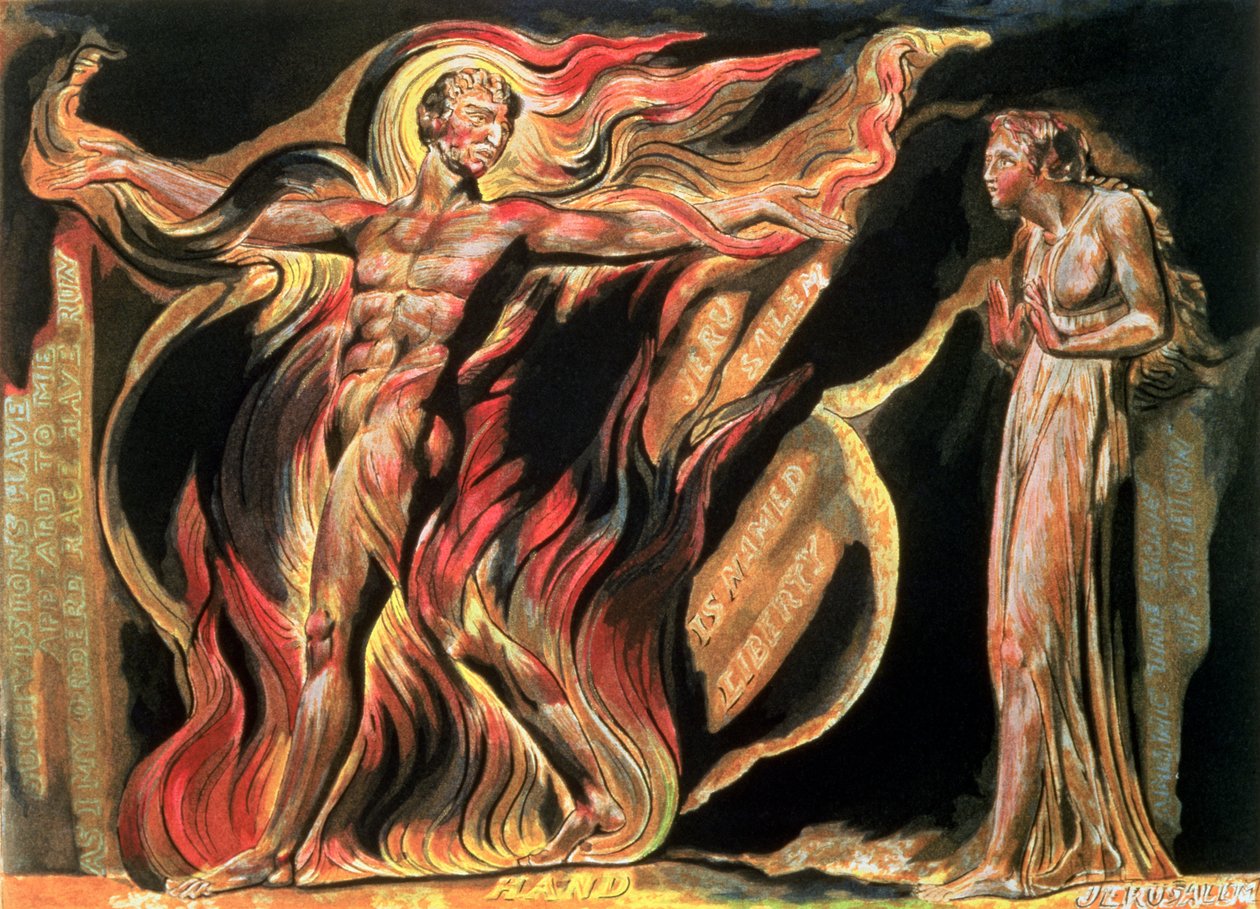 Jeruzalem De emanatie van de reus Albion; Dergelijke visioenen zijn mij verschenen, 1804 door William Blake