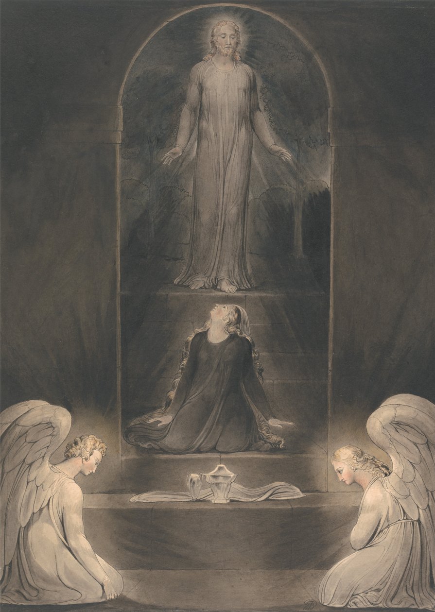Maria Magdalena bij het graf door William Blake