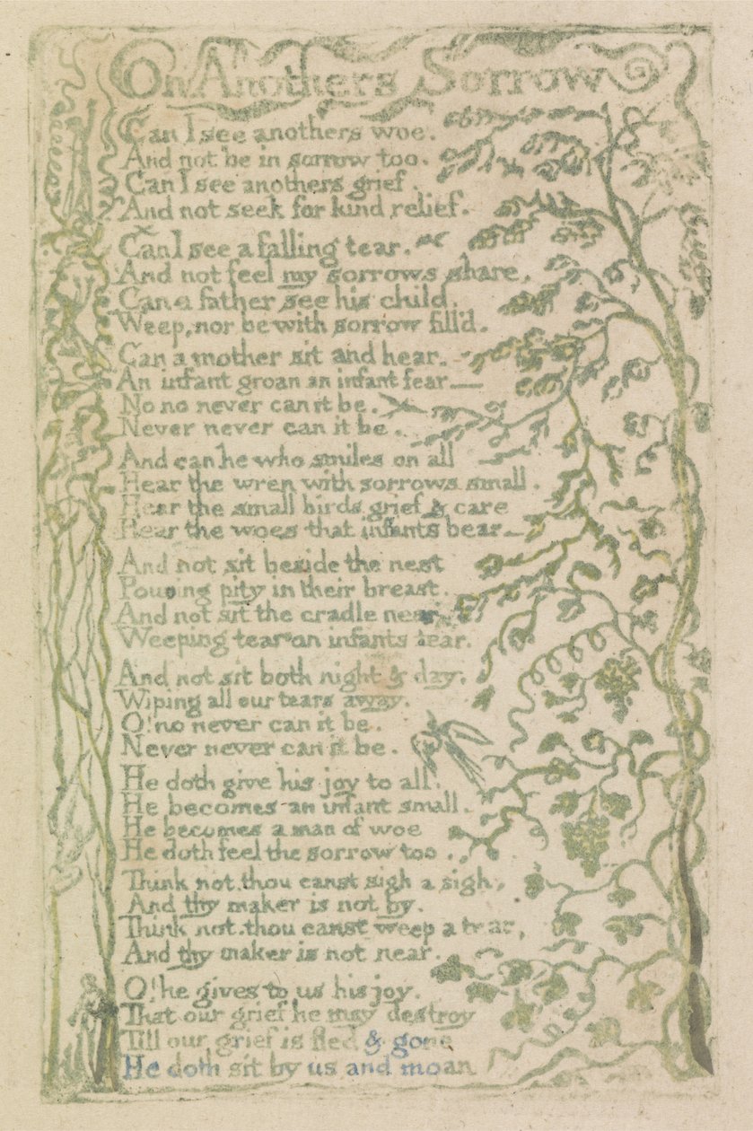 Over andermans verdriet, plaat 7 uit Songs of Innocence door William Blake