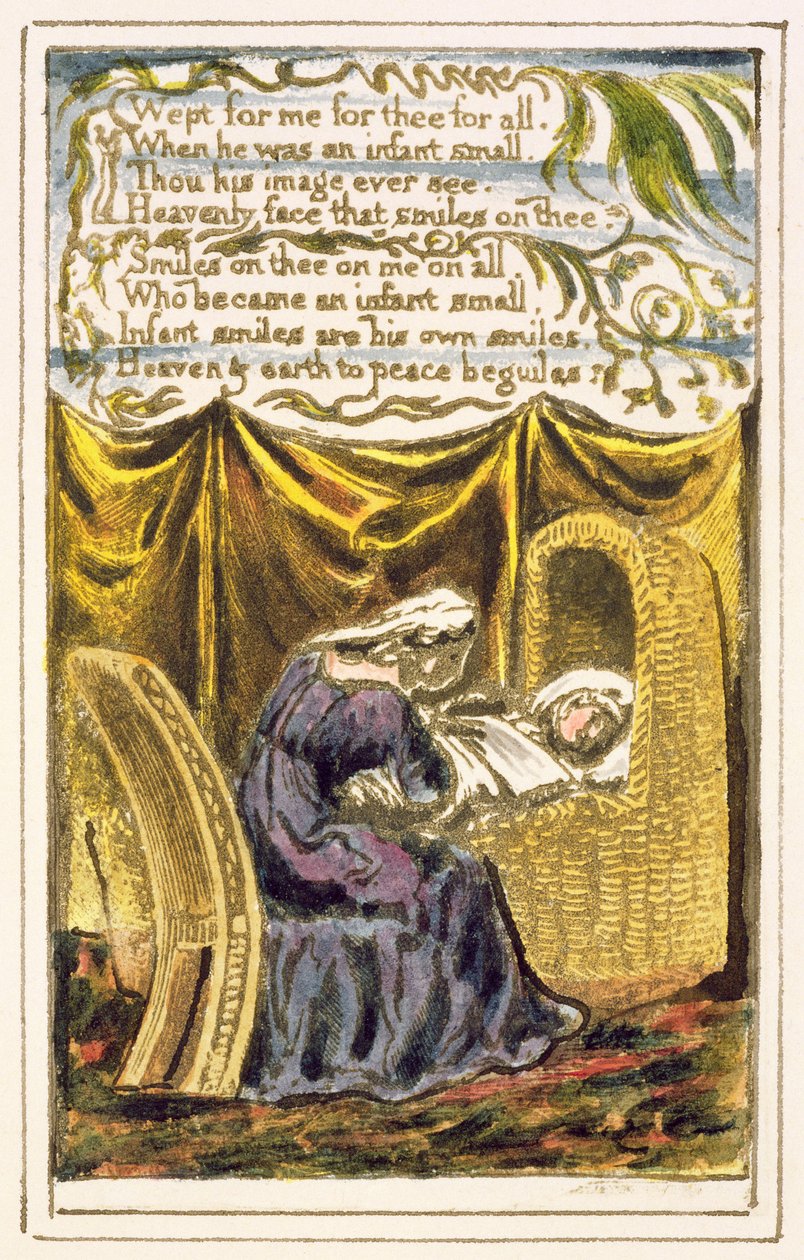 Een Wiegelied (vervolg): plaat 16 uit Songs of Innocence and of Experience (kopie R) ca. 1802-08 door William Blake