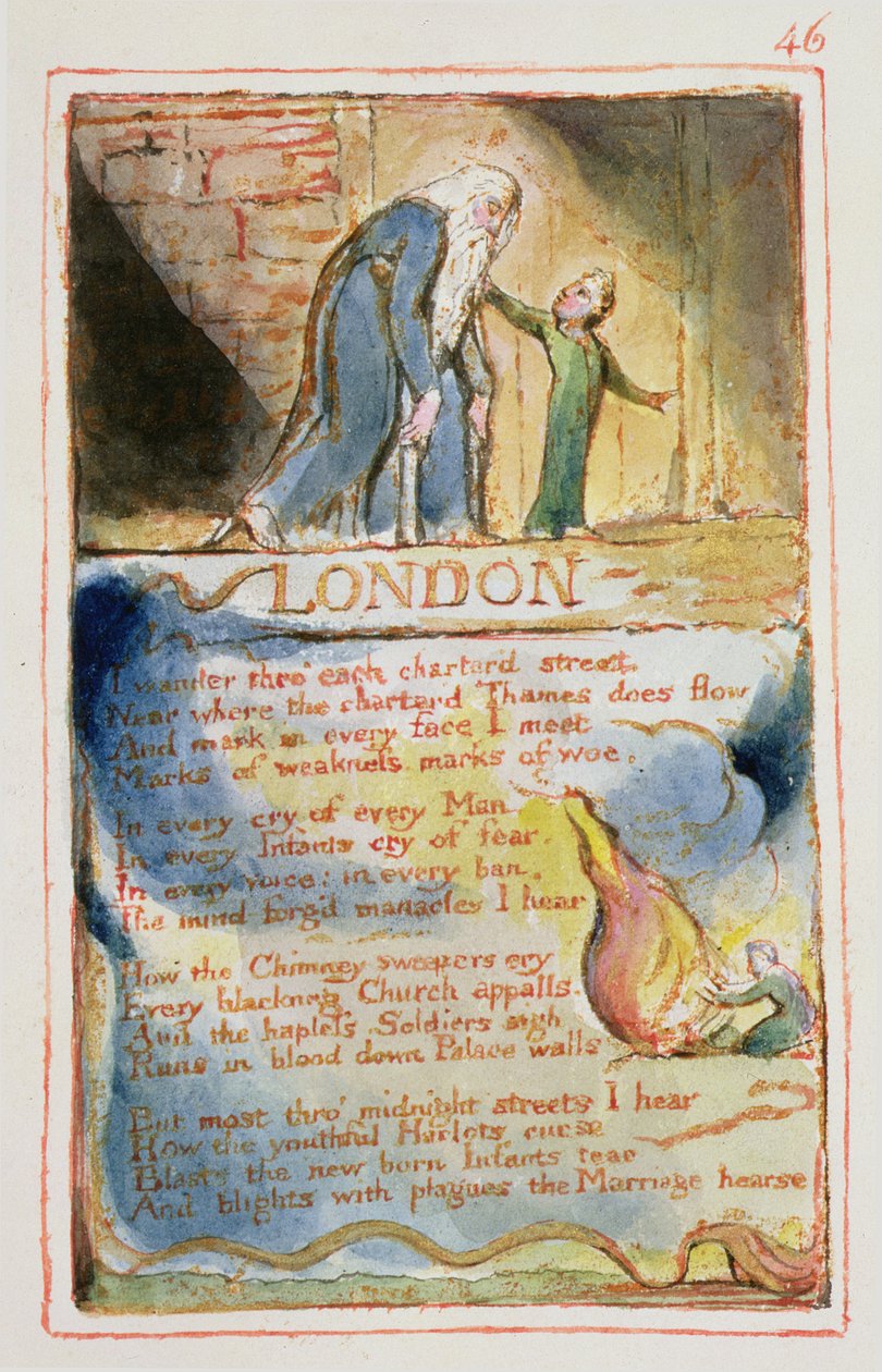 Londen: plaat 46 uit Songs of Innocence and of Experience (kopie AA) door William Blake