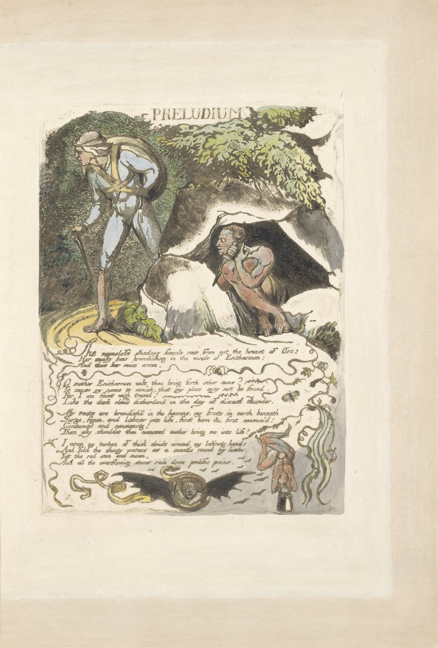 Preludium, plaat 3 uit Europa. Een profetie, 1823 door William Blake