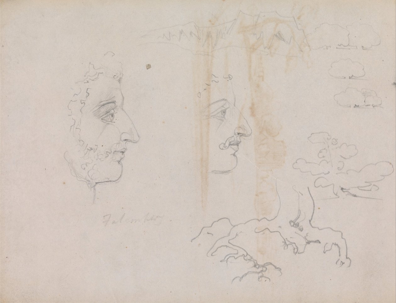 Blad uit het Blake-Varley schetsboek van 1819, pagina