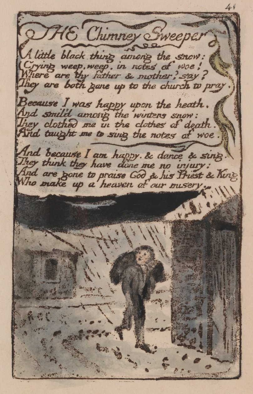 Liederen van Onschuld en Ervaring, Plaat 41 door William Blake