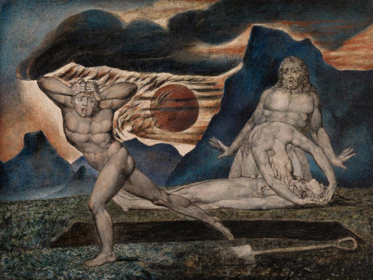 Het lichaam van Abel gevonden door William Blake