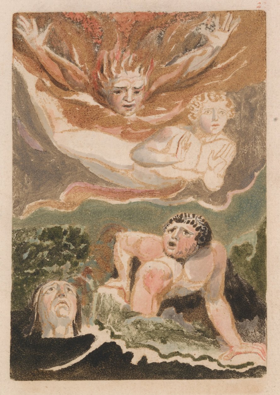 Het eerste boek van Urizen, Plaat 4 (Bentley 24) door William Blake