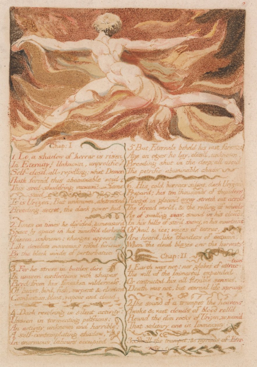 Het eerste boek van Urizen, Plaat 5 door William Blake