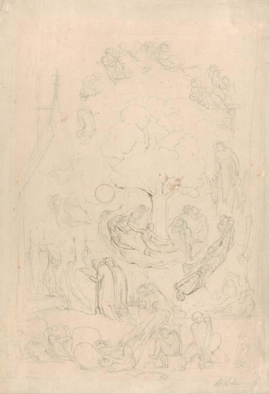 De Spelen van Geesten Overeenkomend met Hun Affecties Voor het Laatste Oordeel door William Blake