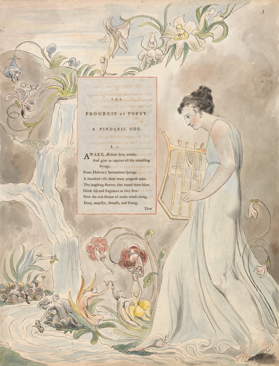 De Gedichten van Thomas Gray, Ontwerp 43, De Voortgang van Poëzie door William Blake