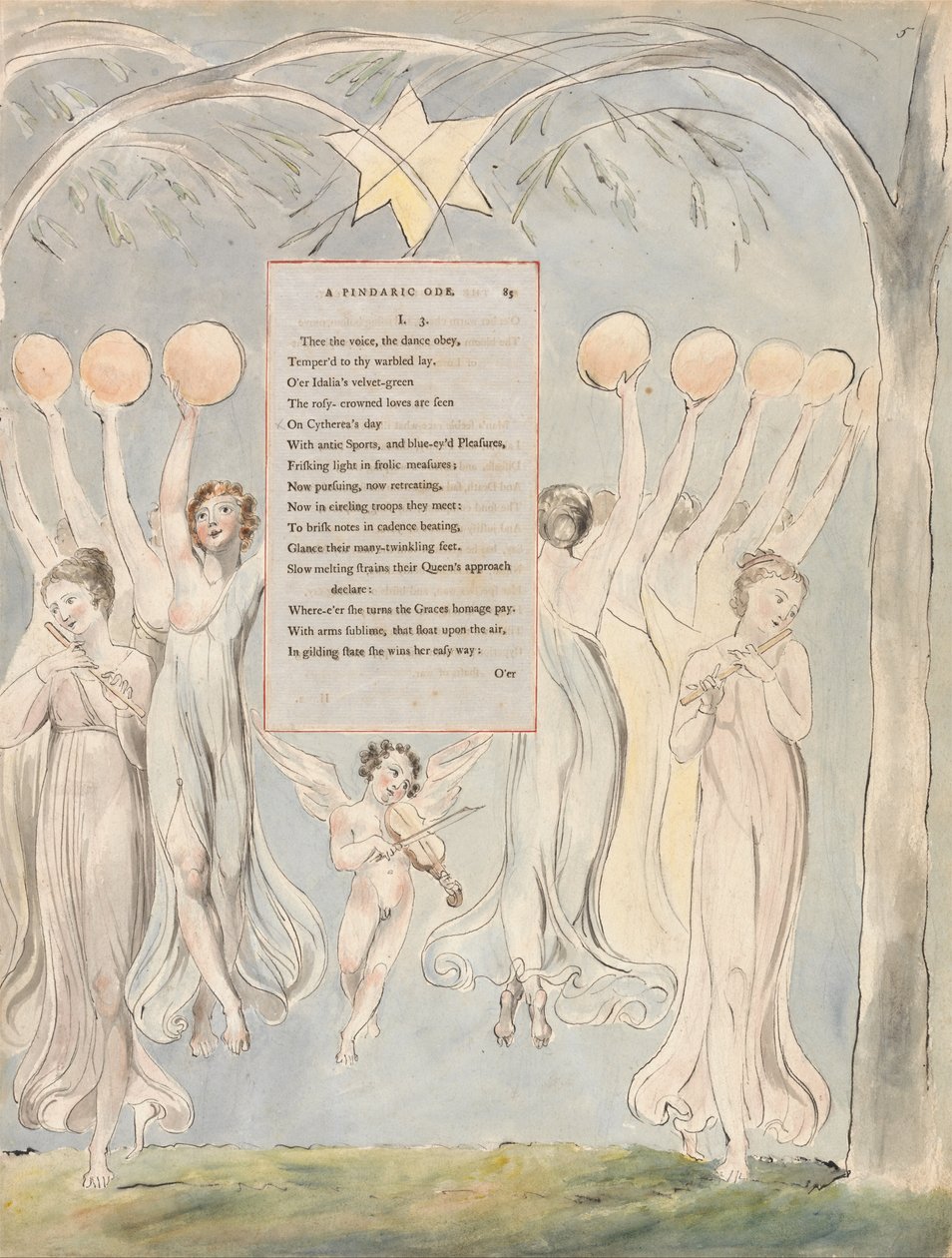 De Gedichten van Thomas Gray, Ontwerp 45, De Voortgang van Poëzie door William Blake