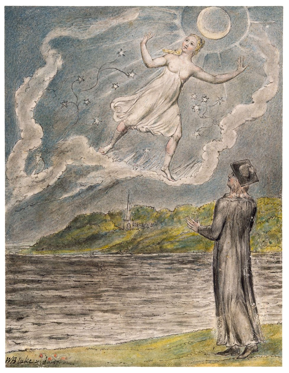 De Zwervende Maan door William Blake