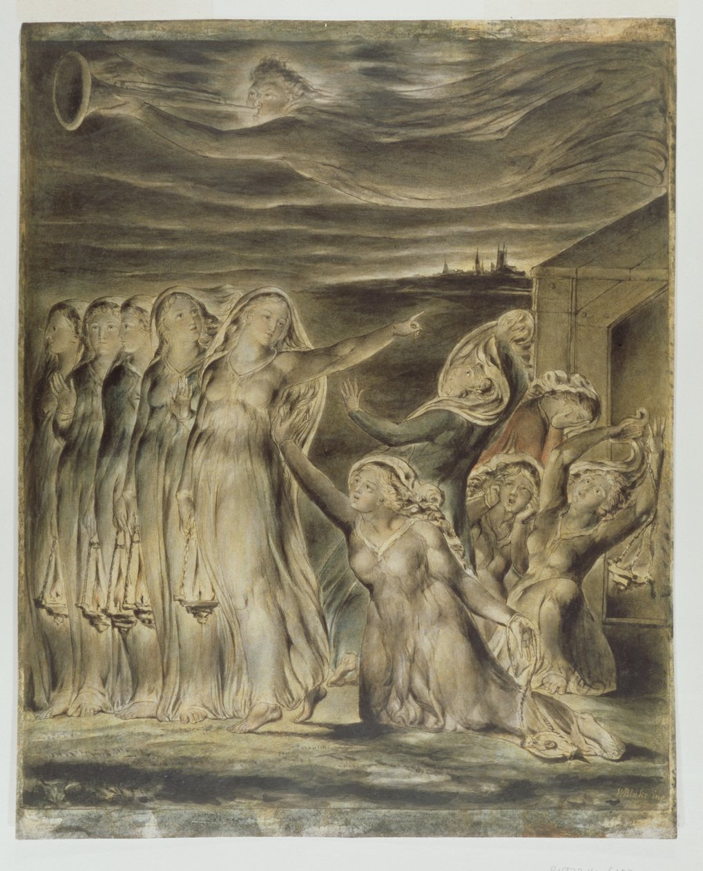De wijze en dwaze maagden, c.1822 door William Blake