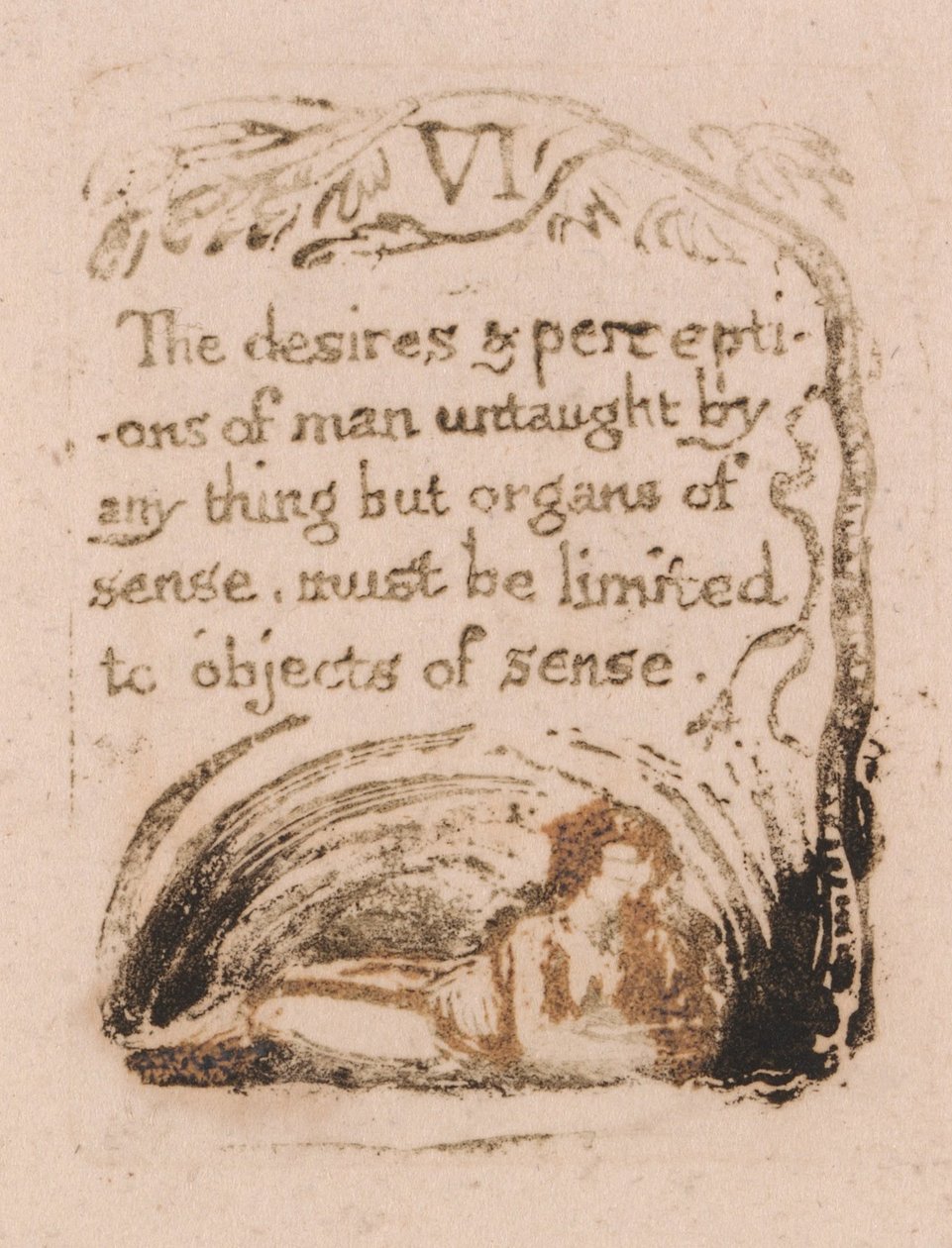 There Is No Natural Religion, Plaat 8, VI De verlangens en percepties . . . . (Bentley a9) door William Blake