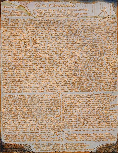 Aan de Christenen..., Plaat 77 uit Jeruzalem, 1804-20 door William Blake
