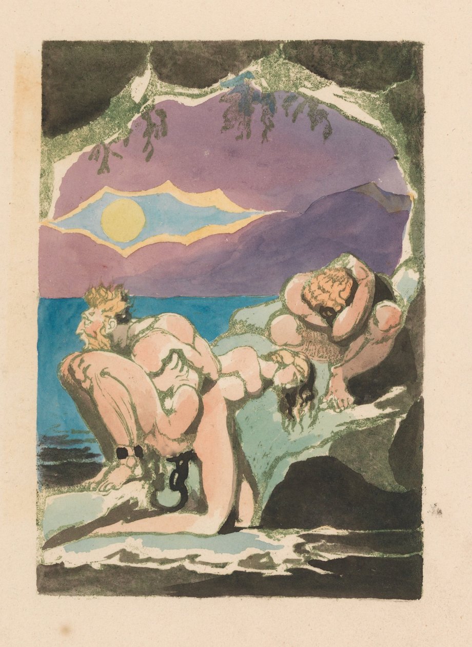 Visions of the Daughters of Albion, Plaat 1, Frontispice door William Blake