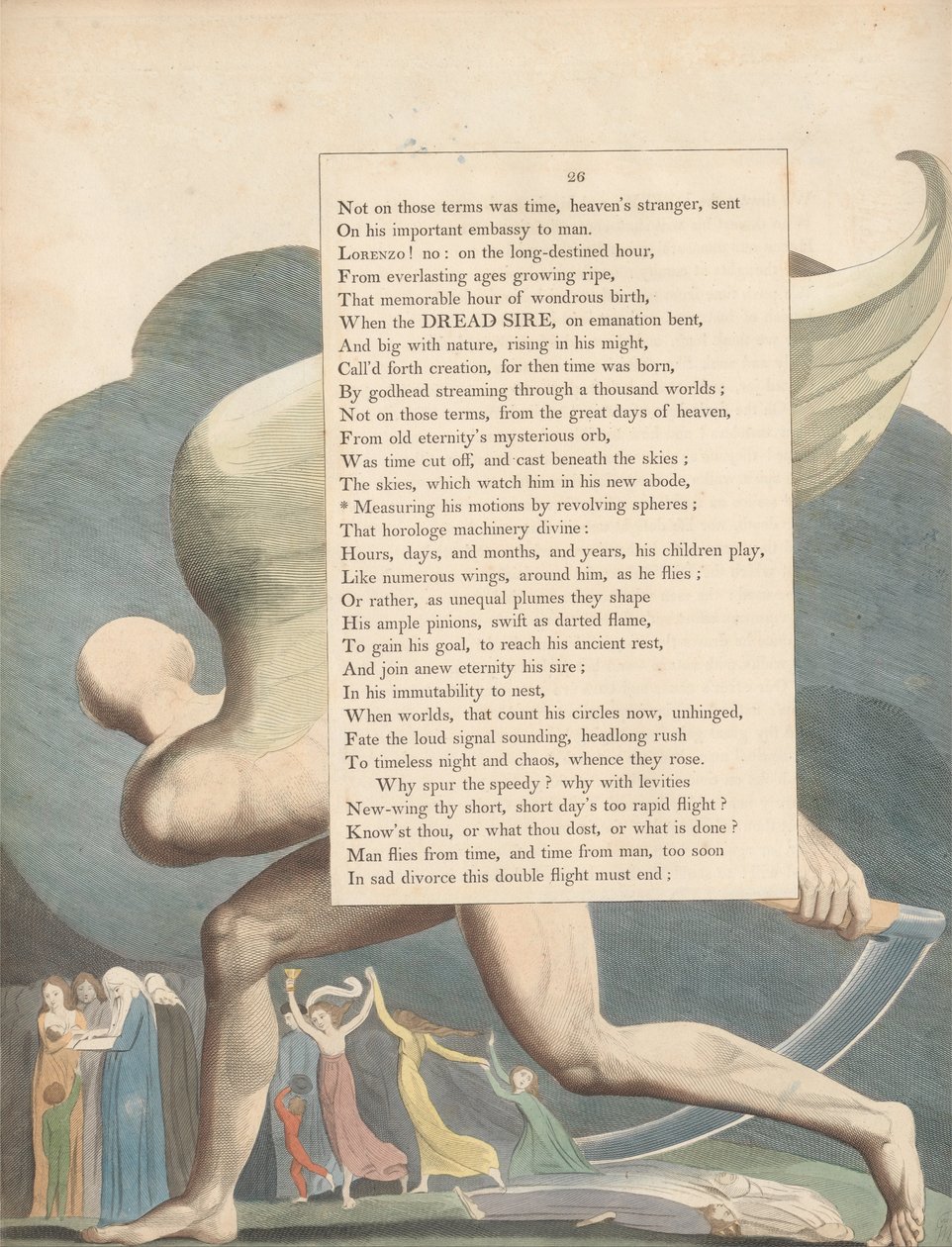 Youngs Night Thoughts, Pagina 26 door William Blake