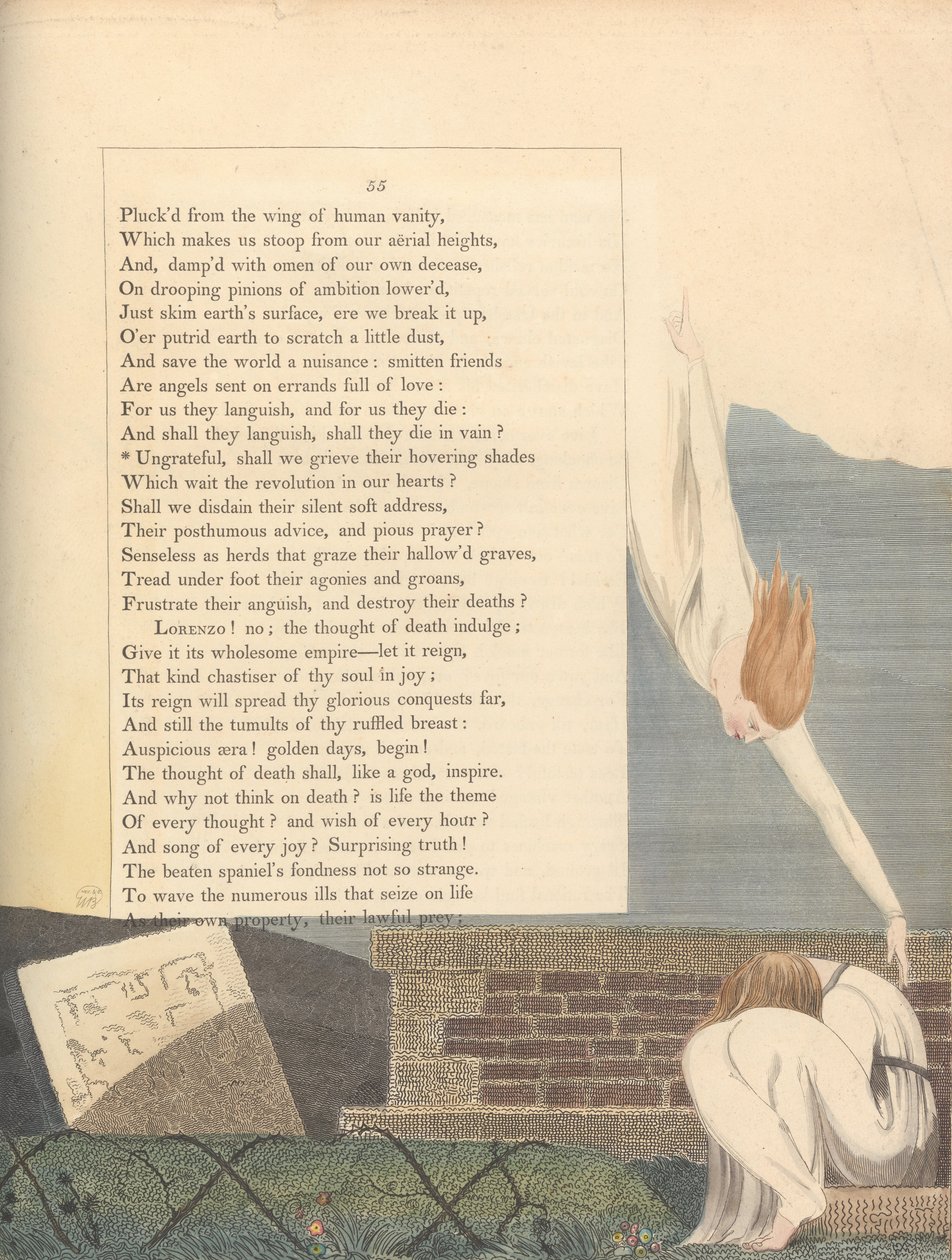 Youngs Night Thoughts, Pagina 55 door William Blake