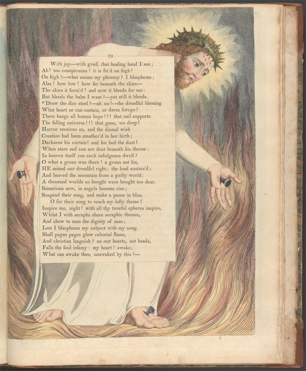 Youngs Nachtgedachten, Pagina 73, Trek het Verschrikkelijke Staal -- ah nee! door William Blake
