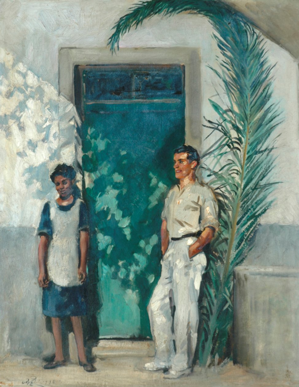 Gesprekstuk, Madeira, 1936 door William Bruce Ellis Ranken