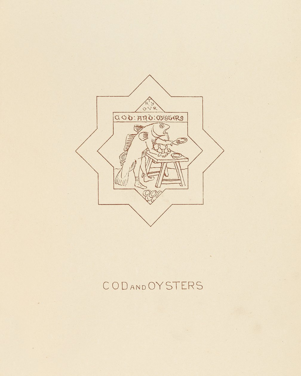 Kabeljauw en oesters, 1878 door William Burges
