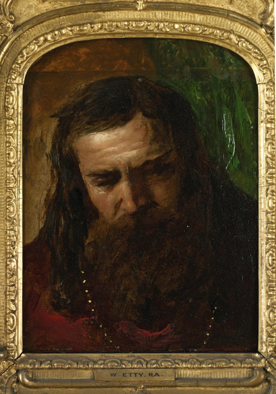 Portret van een man door William Etty