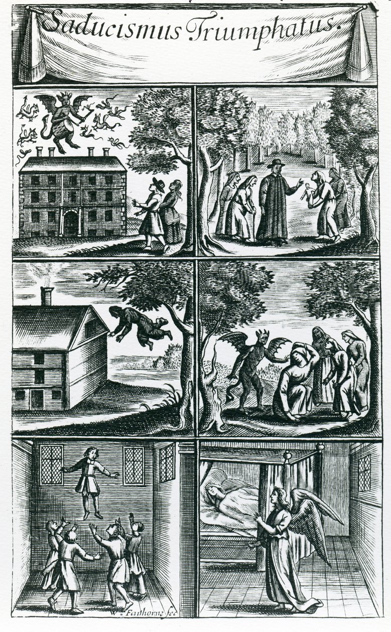 Saducismus Triumphatus, het tweede deel, gegraveerd door de kunstenaar door William Faithorne