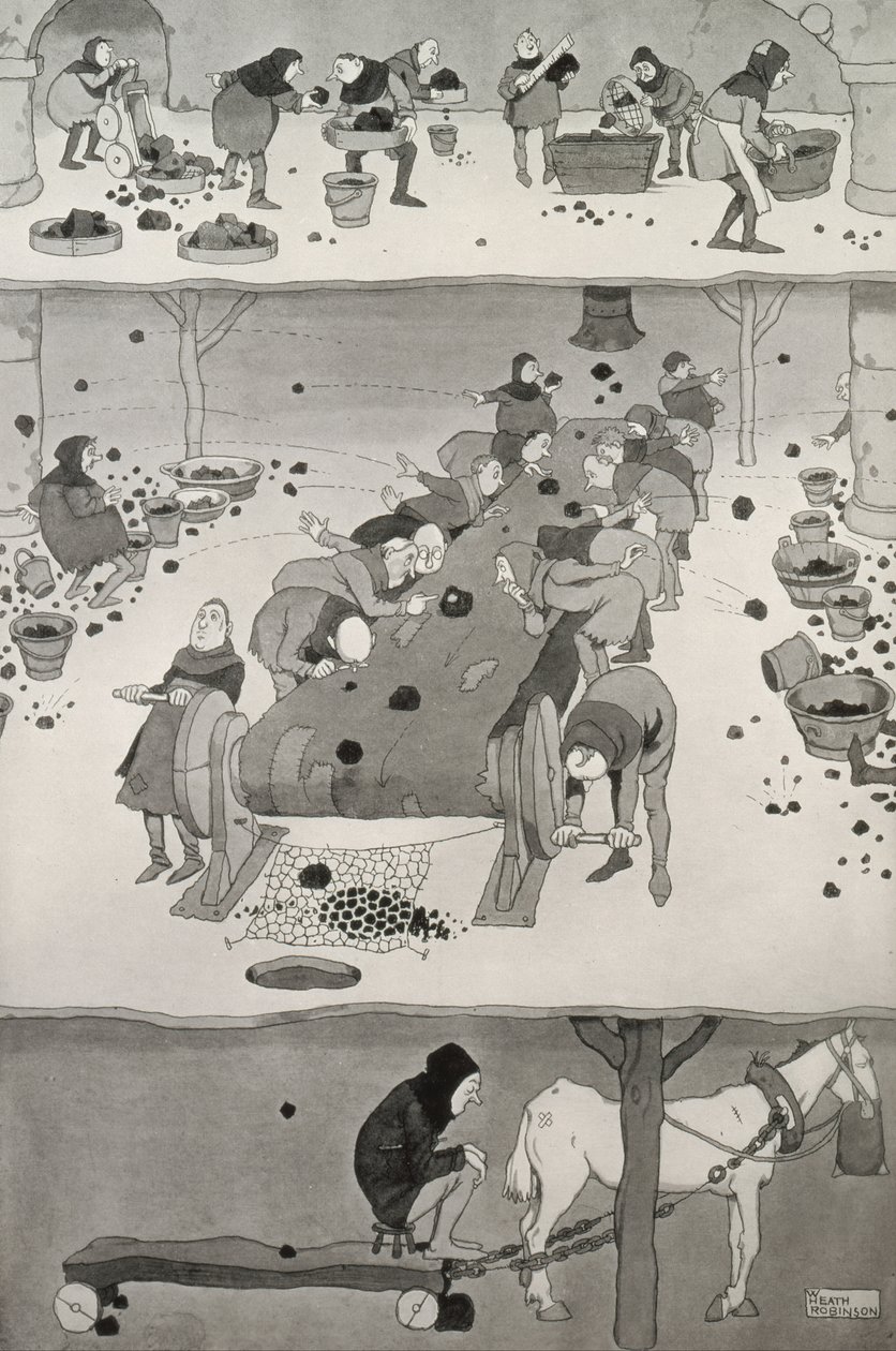 Screening en Plukken, c.1930 door William Heath Robinson