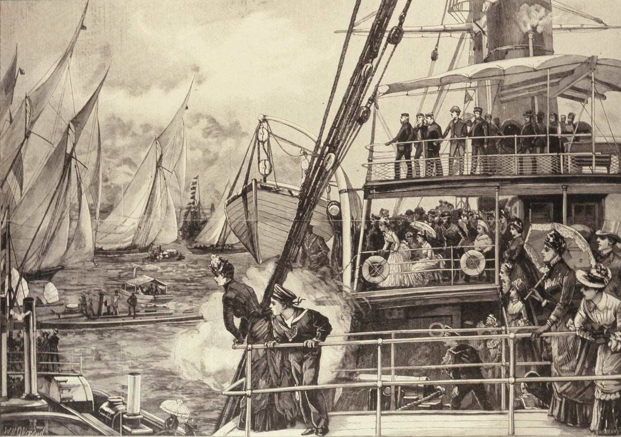 De Prins van Wales start de Jubileum Jachtrace door William Heysham after Overend