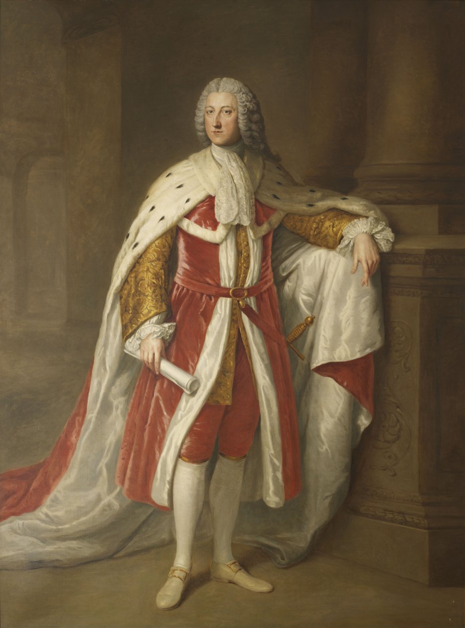 Portret van William Pitt, 1e graaf van Chatham (1708-1778) door William Hoare