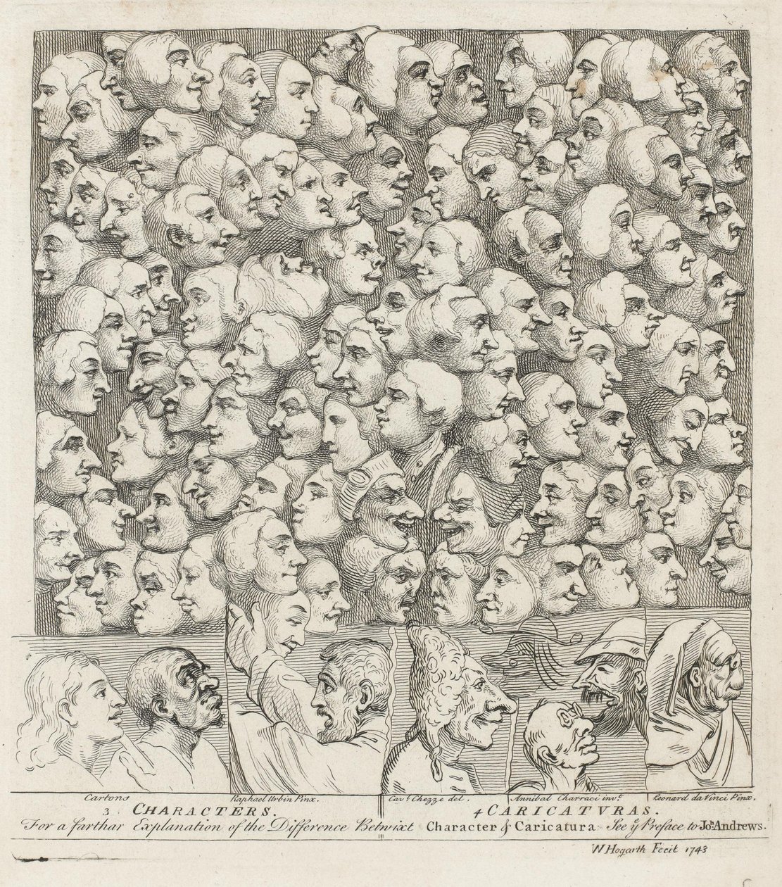 Personages Caricaturas door William Hogarth