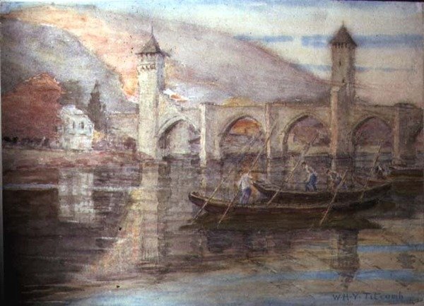 Pont Valentré, Cahors door William Holt Yates Titcomb