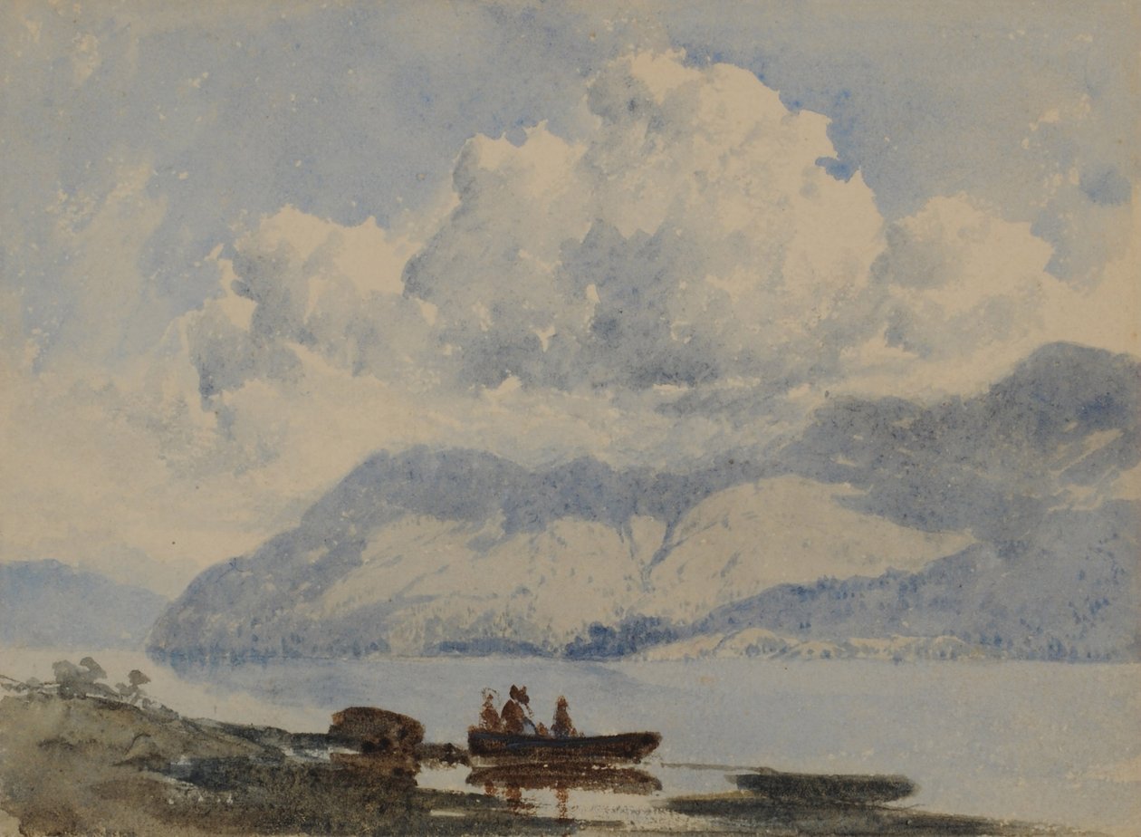 Meer met Boot en Figuren door William James Blacklock