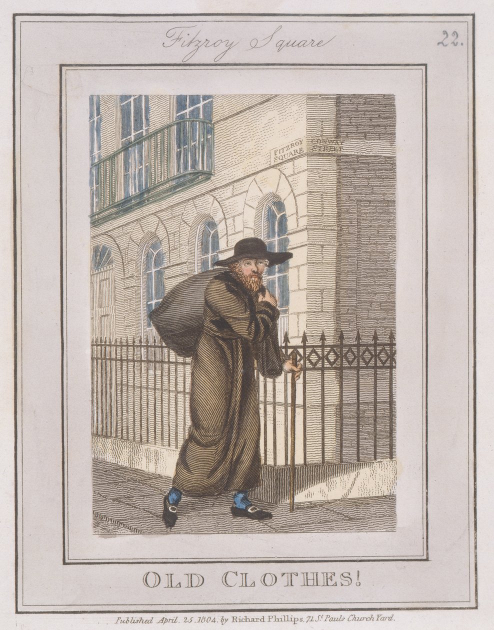 Oude Kleren, uit Beschrijving van de Platen, die de Rondreizende Handelaren van Londen... door William Marshall after Craig