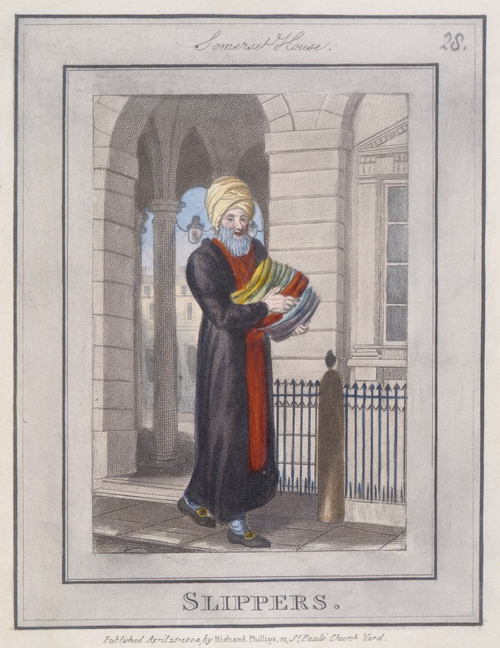 Pantoffels, uit Beschrijving van de Platen, die de Rondreizende Handelaren van Londen... door William Marshall after Craig