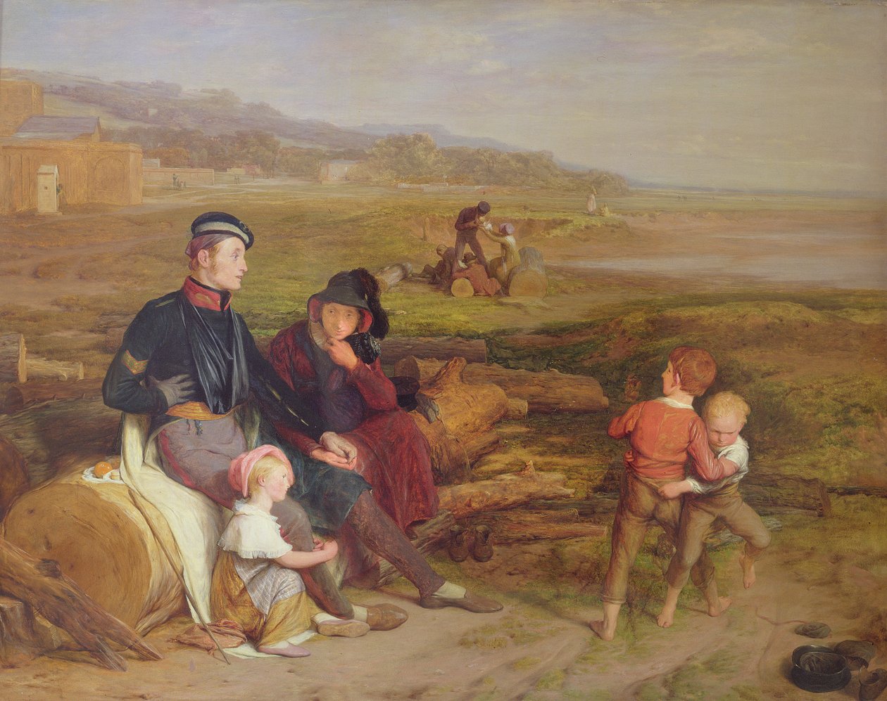 De herstellende van de slag bij Waterloo door William Mulready