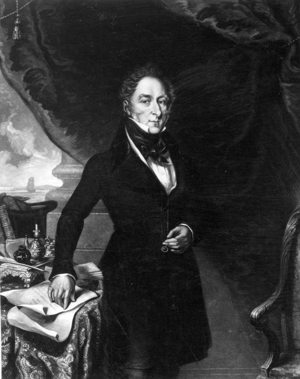 Sir George Staunton, 1839 door William Overend Geller