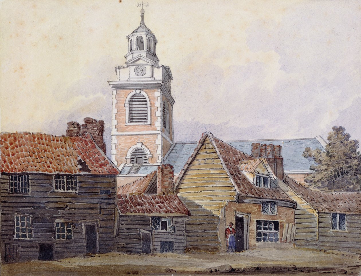Uitzicht op Christchurch, 1810 door William Pearson