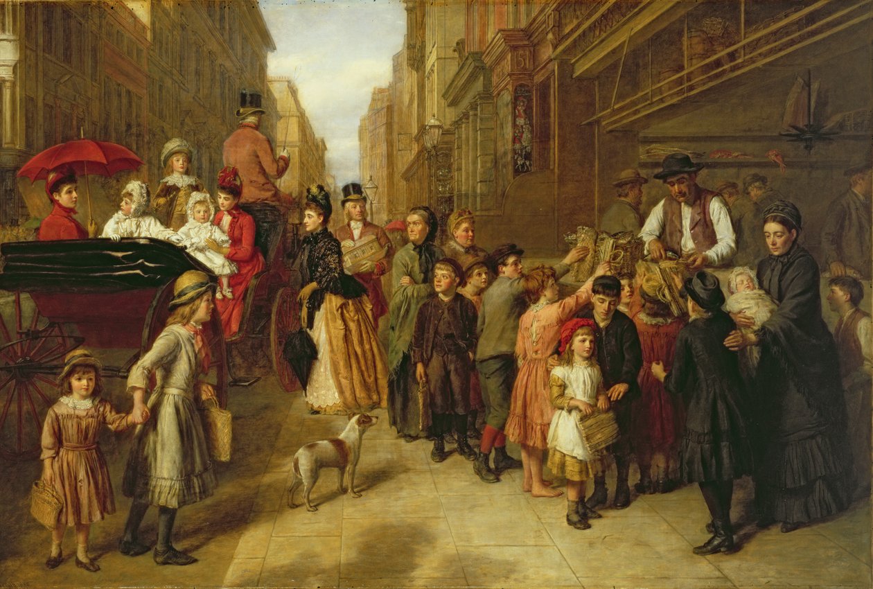 Armoede en rijkdom, 1888 door William Powell Frith