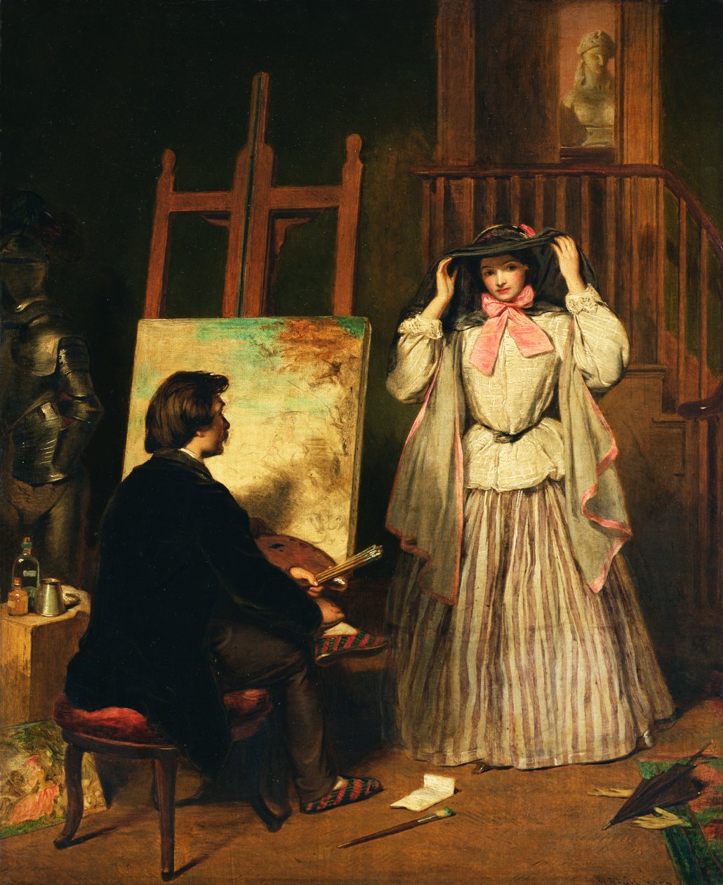 Het Model van de Kunstenaar, 1859 door William Powell Frith
