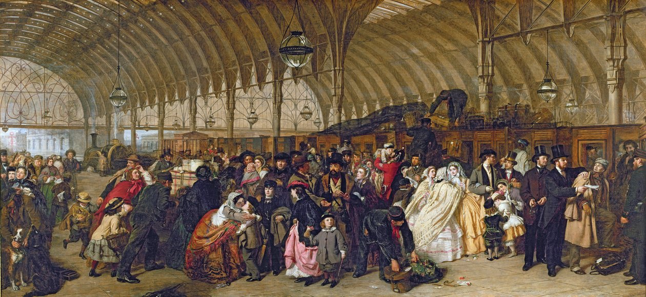 Het treinstation, 1862 door William Powell Frith