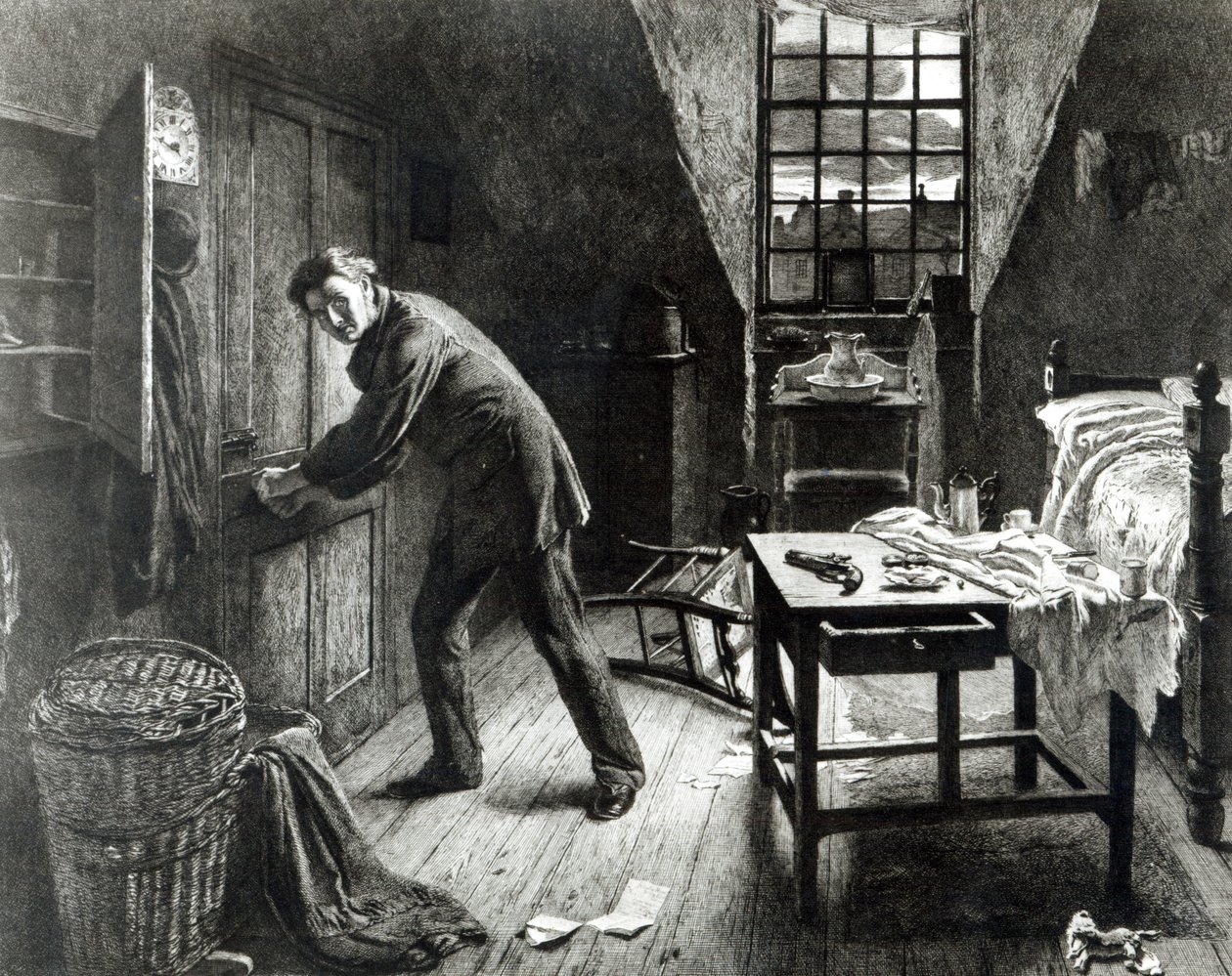 De weg naar de ondergang, gegraveerd door L. Flameng, 1878 door William Powell Frith