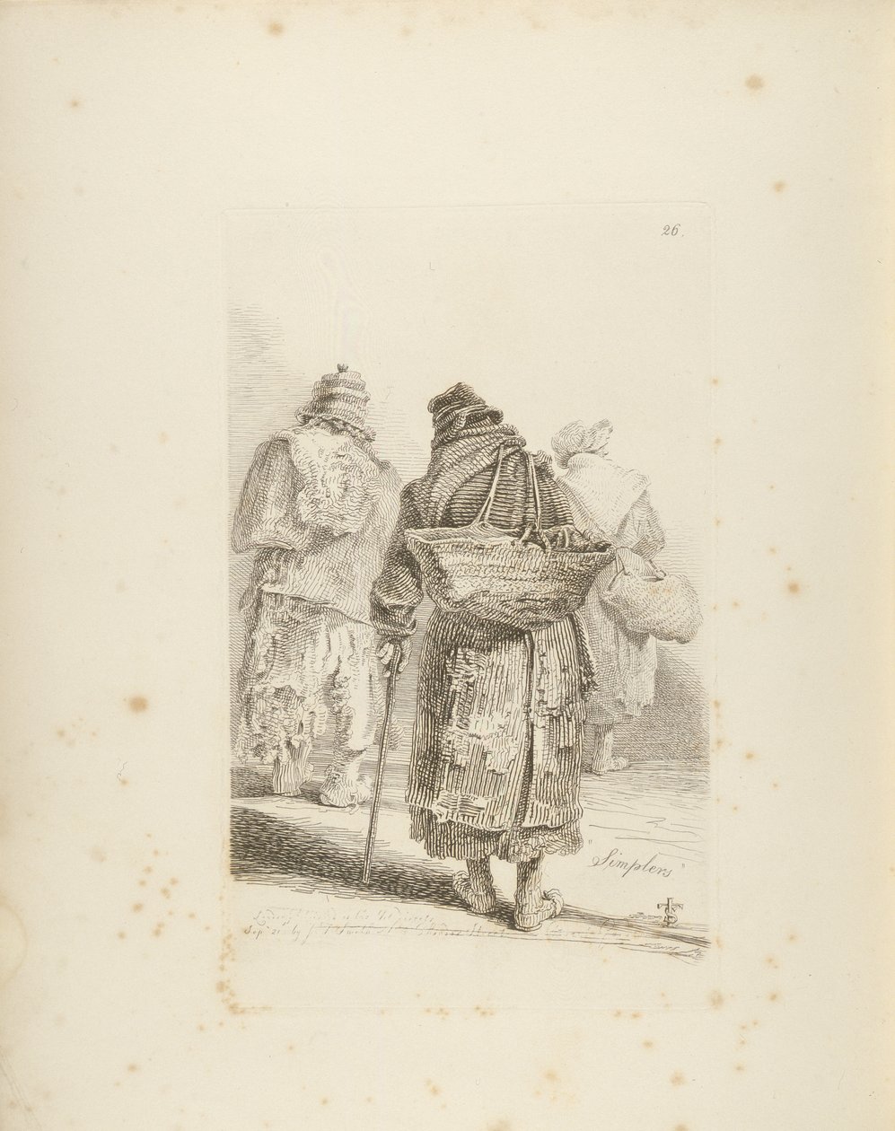 De Simplers, plaat 26 uit De Kreten van Londen die Verschillende Rondreizende Handelaren Tonen... door William Skelton