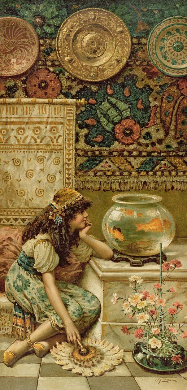 Goudvissen, uit de Pears Annual, Kerstmis, 1893 door William Stephen Coleman