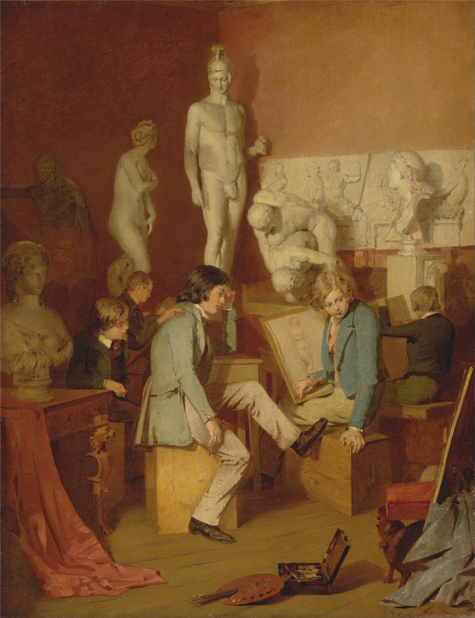 Interieur van een academie - De critici door William Stewart